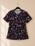 Womens Medium Specialty Scrub Top