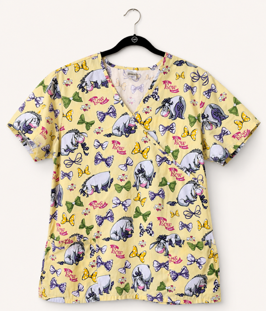 Medium Womens Specialty Eeyore Scrub Top